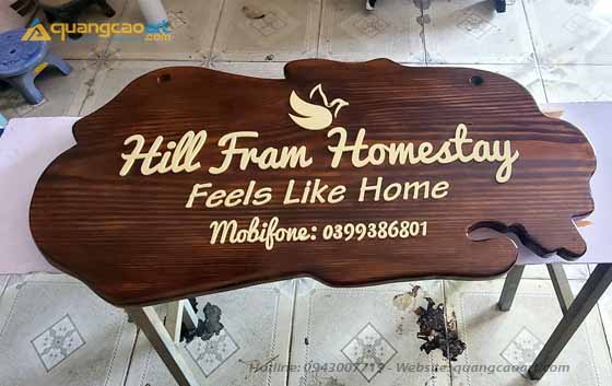 Biển Hiệu Gỗ Homestay